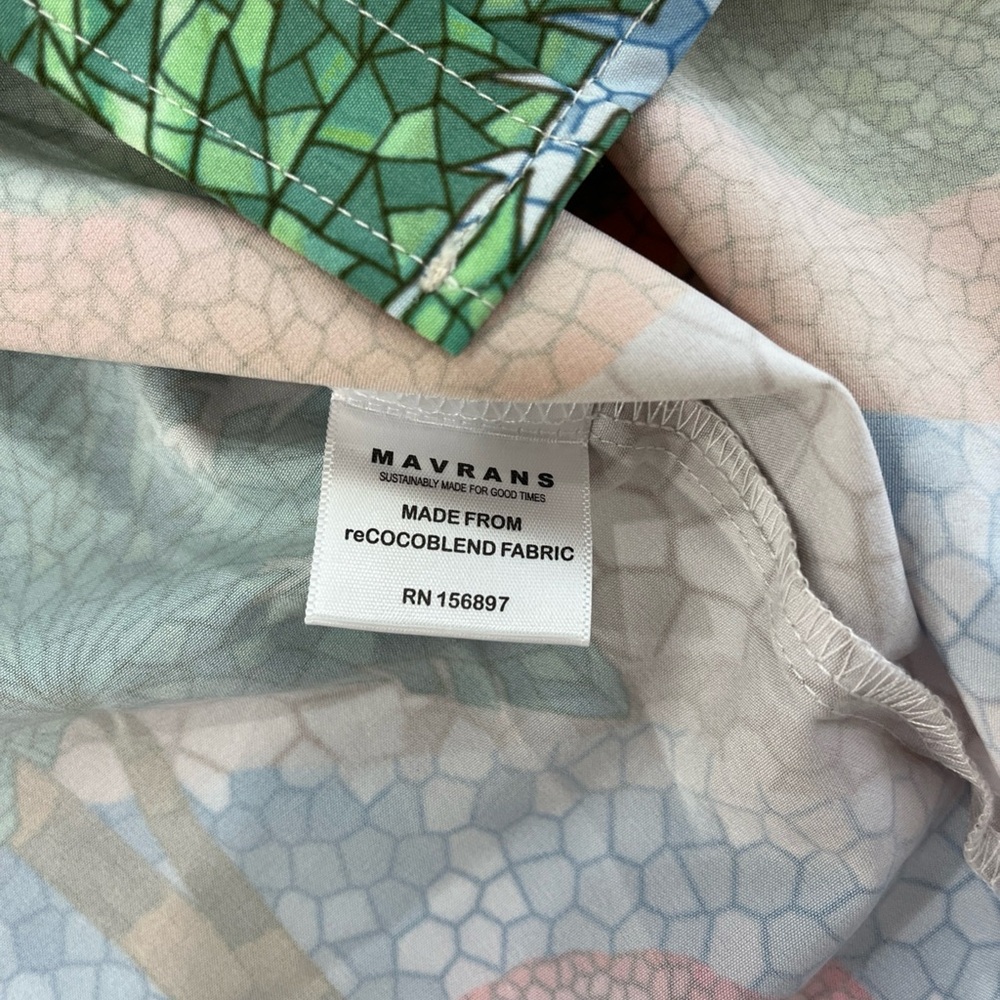 Mavrans Shirt Short Sleeve Button Print Flamingos Tropical Hawaii Mens Large - Picture 9 of 13